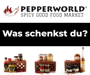 Werbung von Pepperworld Hot Shop